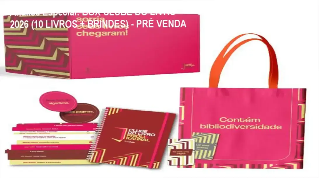 Capa informativa sobre o tema BOX CLUBE DO LIVRO 2026 (10 LIVROS + BRINDES) - PRÉ VENDA