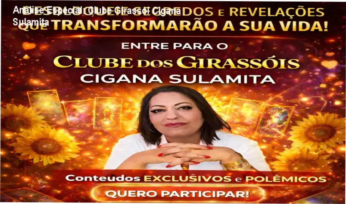 Capa informativa sobre o tema Clube Girassól Cigana Sulamita