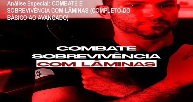 Capa informativa sobre o tema COMBATE E SOBREVIVÊNCIA COM LÂMINAS (COMPLETO DO BÁSICO AO AVANÇADO)