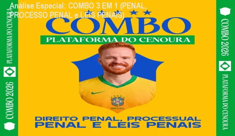 Capa informativa sobre o tema COMBO 3 EM 1 (PENAL, PROCESSO PENAL e LEIS PENAIS)