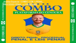 Capa informativa sobre o tema COMBO 3 EM 1 (PENAL, PROCESSO PENAL e LEIS PENAIS)