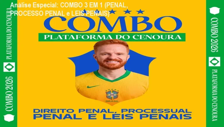 Capa informativa sobre o tema COMBO 3 EM 1 (PENAL, PROCESSO PENAL e LEIS PENAIS)