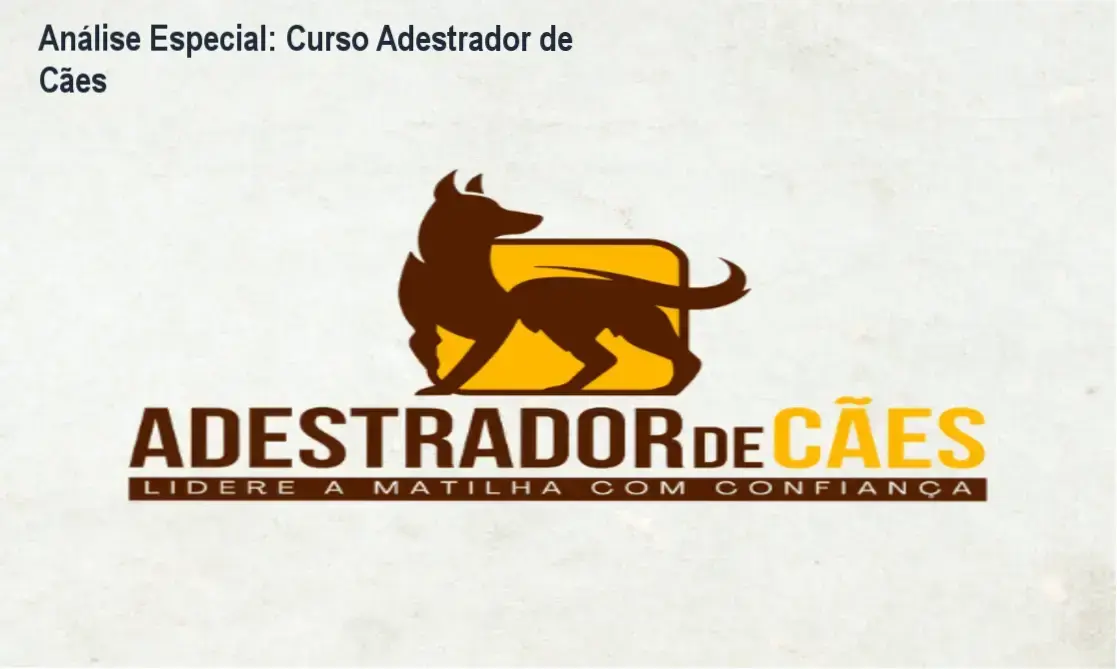 Capa informativa sobre o tema Curso Adestrador de Cães
