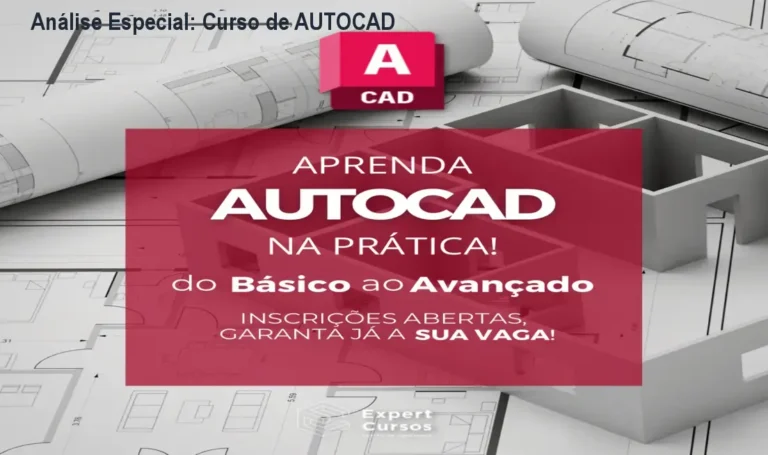 Capa informativa sobre o tema Curso de AUTOCAD