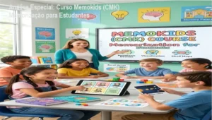 Capa informativa sobre o tema Curso Memokids (CMK) Memorização para Estudantes