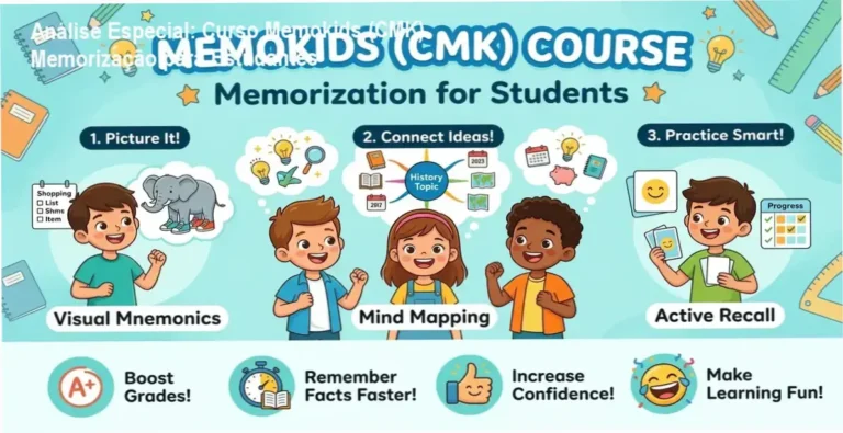 Capa informativa sobre o tema Curso Memokids (CMK) Memorização para Estudantes