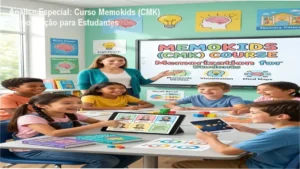 Capa informativa sobre o tema Curso Memokids (CMK) Memorização para Estudantes