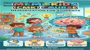 Capa informativa sobre o tema Curso Memokids (CMK) Memorização para Estudantes