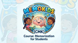 Capa informativa sobre o tema Curso Memokids (CMK) Memorização para Estudantes