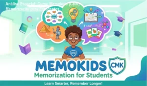 Capa informativa sobre o tema Curso Memokids (CMK) Memorização para Estudantes