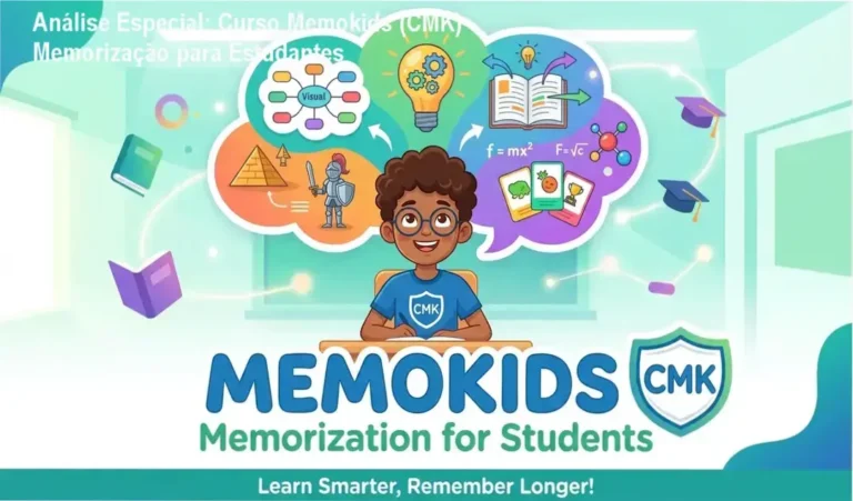 Capa informativa sobre o tema Curso Memokids (CMK) Memorização para Estudantes