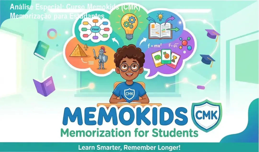 Capa informativa sobre o tema Curso Memokids (CMK) Memorização para Estudantes