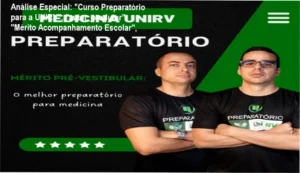 Capa informativa sobre o tema "Curso Preparatório para a UNIRV", "autor_produtor": "Mérito Acompanhamento Escolar",