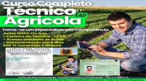 Capa informativa sobre o tema Curso Técnico Agricola por Competência (Video Aulas + Ebook)