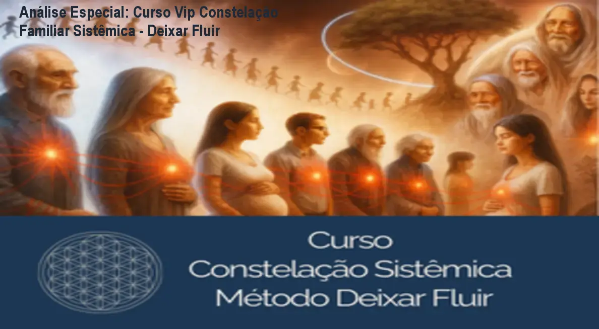 Capa informativa sobre o tema Curso Vip Constelação Familiar Sistêmica - Deixar Fluir
