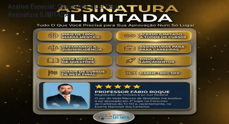Capa informativa sobre o tema Decorando a Lei Seca: Assinatura ILIMITADA