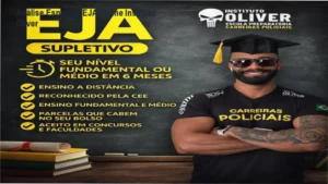 Capa informativa sobre o tema EJA Online Instituto Óliver