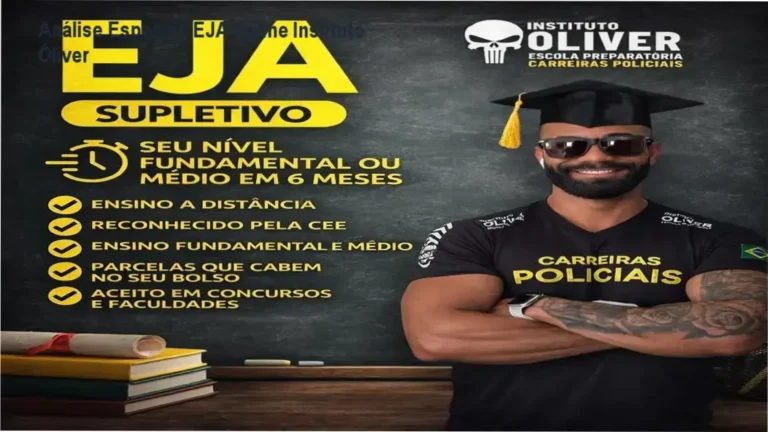 Capa informativa sobre o tema EJA Online Instituto Óliver