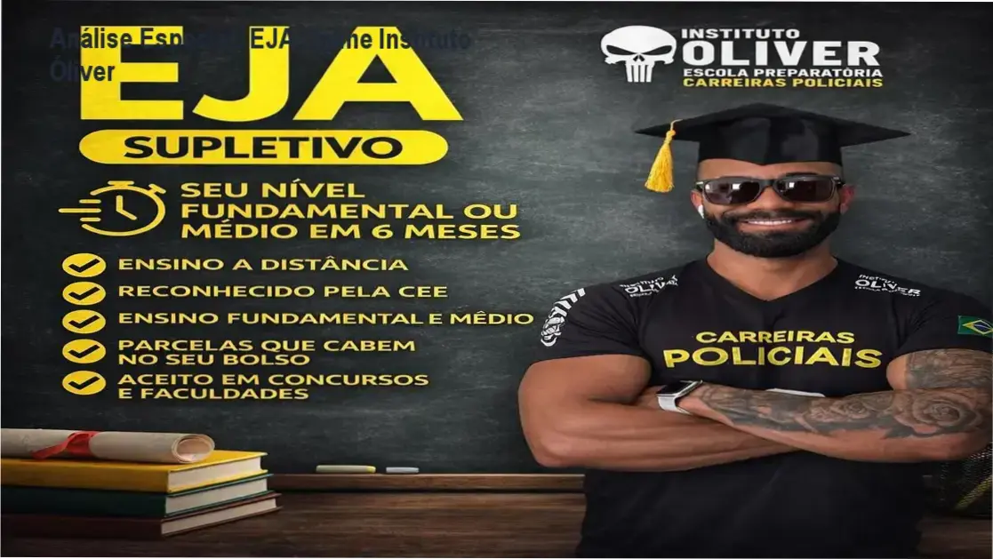 Capa informativa sobre o tema EJA Online Instituto Óliver