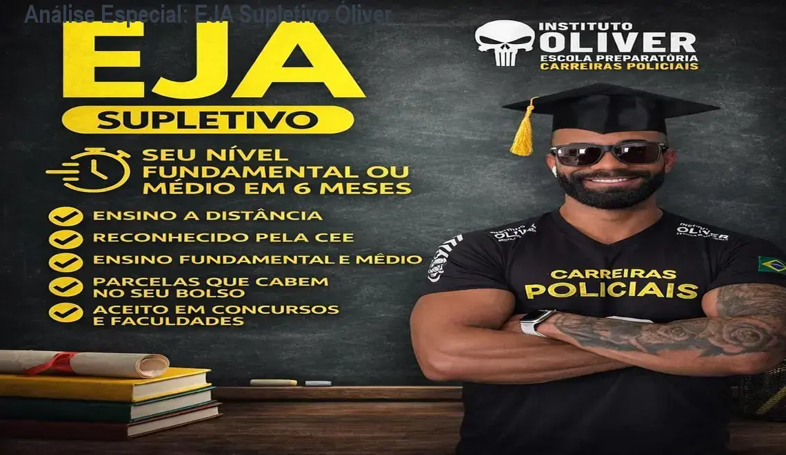 Capa informativa sobre o tema EJA Supletivo Óliver