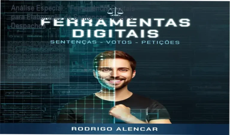 Capa informativa sobre o tema "Ferramentas Digitais para Elaboração de Sentenças, Votos e Despachos",