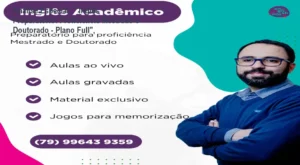 Capa informativa sobre o tema "Inglês Preparatório: Proficiência Mestrado e Doutorado - Plano Full",