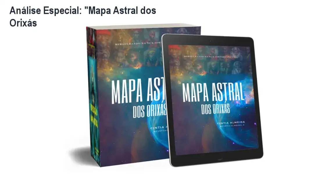 Capa informativa sobre o tema "Mapa Astral dos Orixás