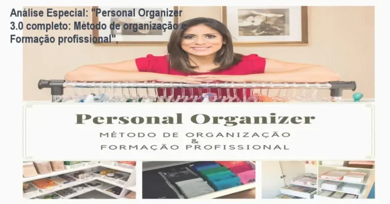 Capa informativa sobre o tema "Personal Organizer 3.0 completo: Método de organização e Formação profissional",