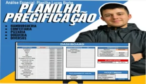 Capa informativa sobre o tema Planilha Lucas Borbs