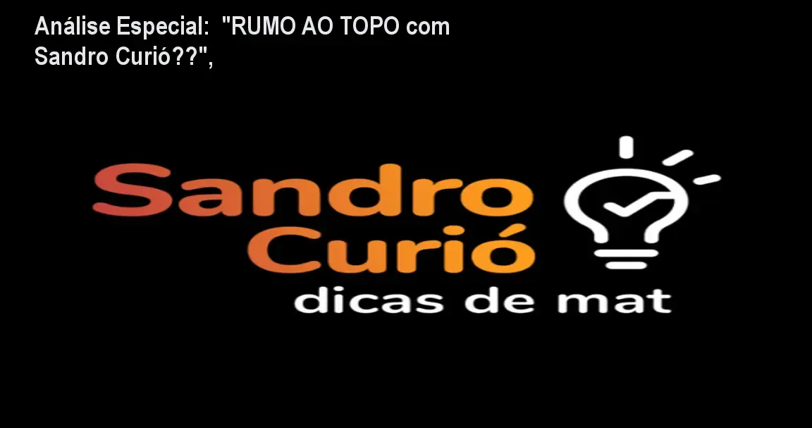 Capa informativa sobre o tema "RUMO AO TOPO com Sandro Curió🚀",