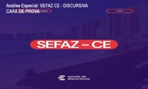 Capa informativa sobre o tema SEFAZ CE - DISCURSIVA CARA DE PROVA