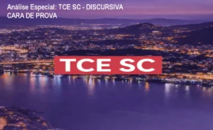 Capa informativa sobre o tema TCE SC - DISCURSIVA CARA DE PROVA