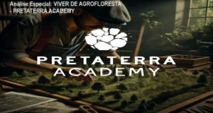 Capa informativa sobre o tema VIVER DE AGROFLORESTA - PRETATERRA ACADEMY