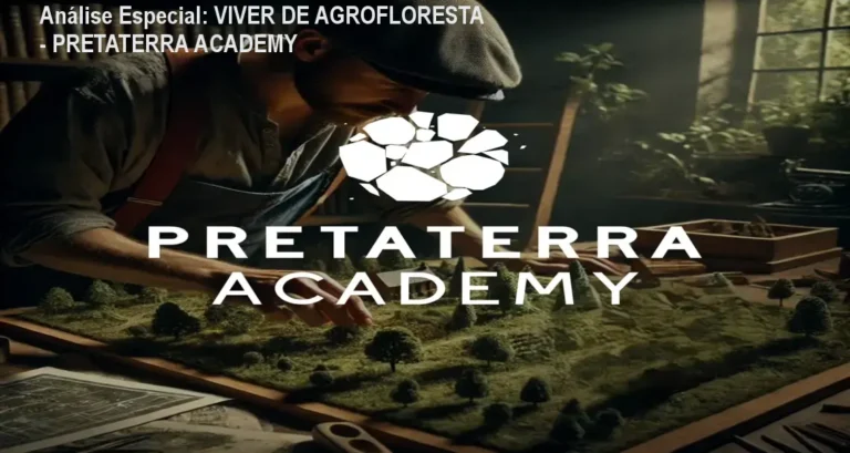 Capa informativa sobre o tema VIVER DE AGROFLORESTA - PRETATERRA ACADEMY