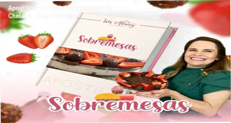 Capa da apostila digital de sobremesas lucrativas da Chef Isis com destaque de preço promocional