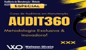 Tela do curso Auditoria de Manutenção AUDIT360 mostrando checklists e rating prontos