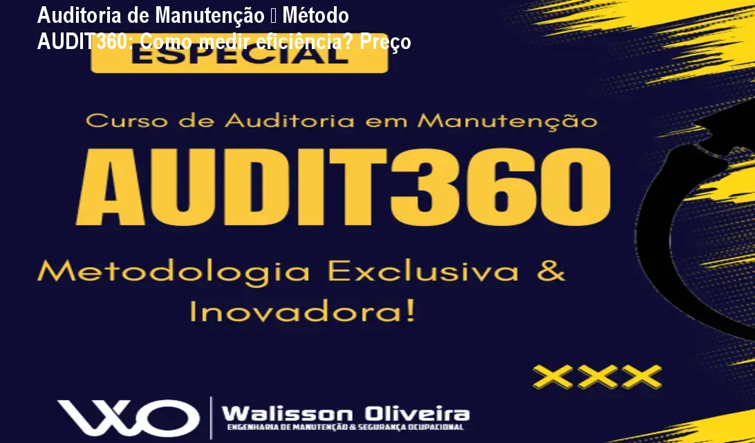 Tela do curso Auditoria de Manutenção AUDIT360 mostrando checklists e rating prontos
