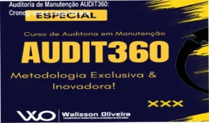Auditoria de Manutenção – Método AUDIT360 da PCM Online – cronograma e carga horária