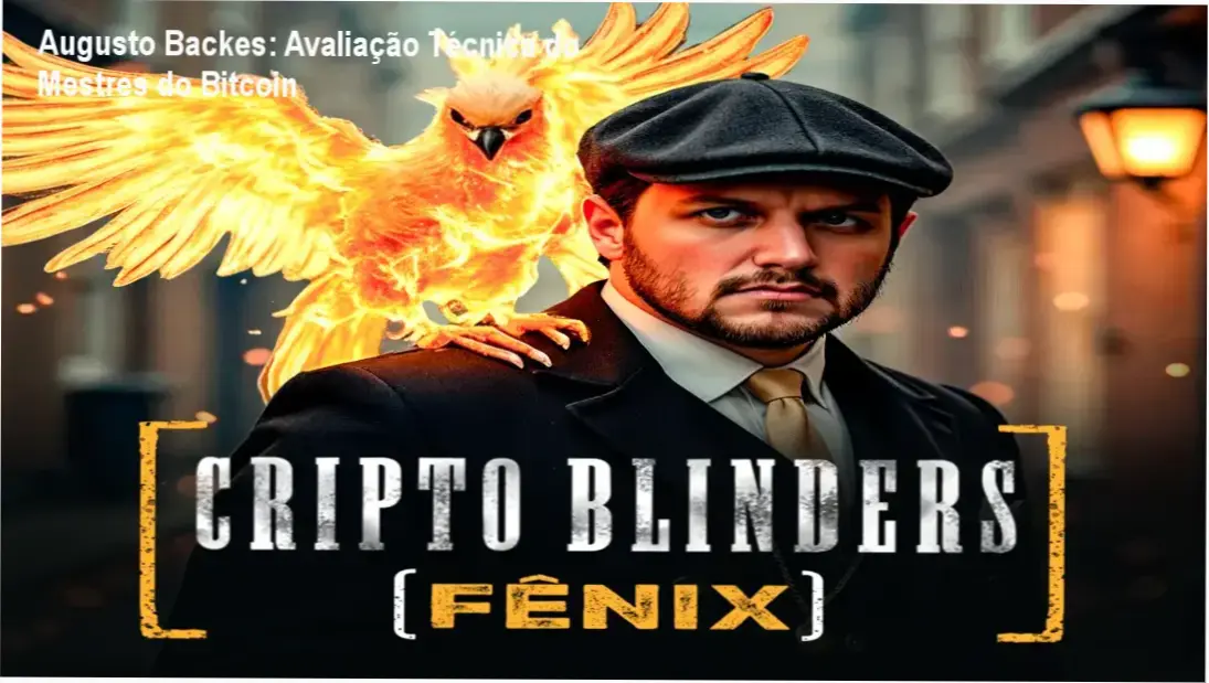 Augusto Backes apresentando o curso Mestres do Bitcoin em tela de computador