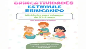 Capa do e-book BrincAtividades mostrando atividades lúdicas para crianças de 0 a 4 anos