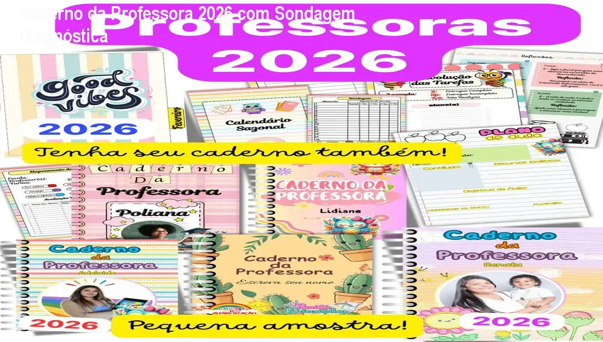 Caderno da Professora 2026 com Sondagem Diagnóstica