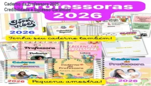 Caderno da Professora 2026 – custo-benefício excepcional, investimento que entrega organização e motivação para professores.