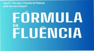 Caio R. apresentando o curso Fórmula da Fluência com foco em prática de fala e blocos espaçados
