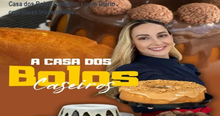 Imagem mostrando bolos caseiros prontos para venda, evidenciando o baixo custo e alta lucratividade do curso