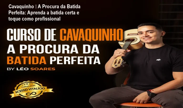 Imagem do curso Cavaquinho – A Procura da Batida Perfeita, mostrando o instrutor Léo Soares ensinando a batida correta