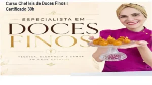 Chef Isis Alvarez certificado de conclusão – Curso de Doces Finos