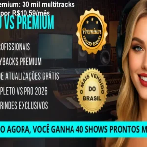 Clube do VS Premium: 30 mil multitracks + curso Reaper por R$10,59/mês