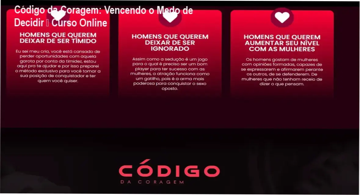 Imagem do curso Código da Coragem mostrando superação do medo de decidir
