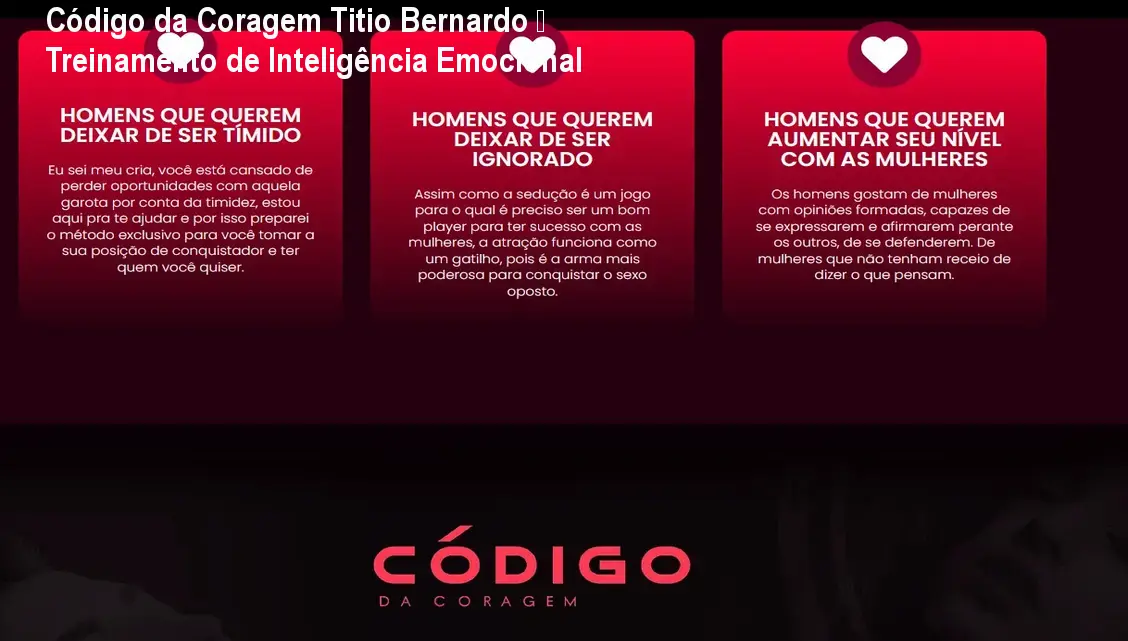 Código da Coragem Titio Bernardo – Treinamento de Inteligência Emocional