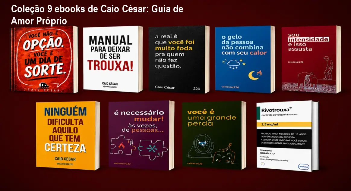 Coleção 9 ebooks de Caio César: Guia de Amor Próprio